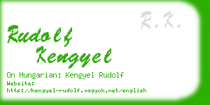 rudolf kengyel business card